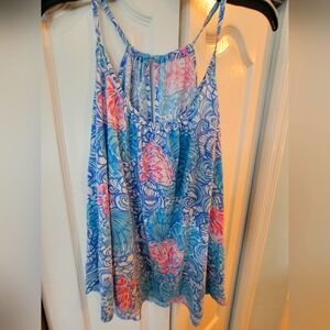 Lilly Pulitzer Tank top Lacy Top style in Raising Shell sz XL